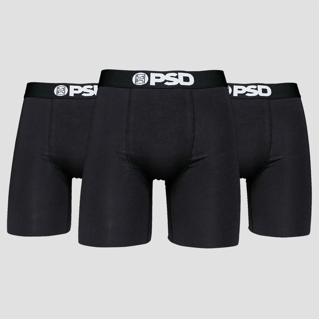 PSD Underwear 7" Cotton 3-Pack - Black CORE BASICS 1 PSD Underwear 7" Cotton 3-Pack - Black CORE BASICS