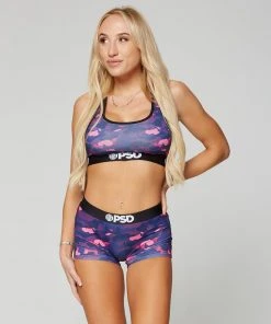 PSD Underwear Purple Camo Sports Bra
