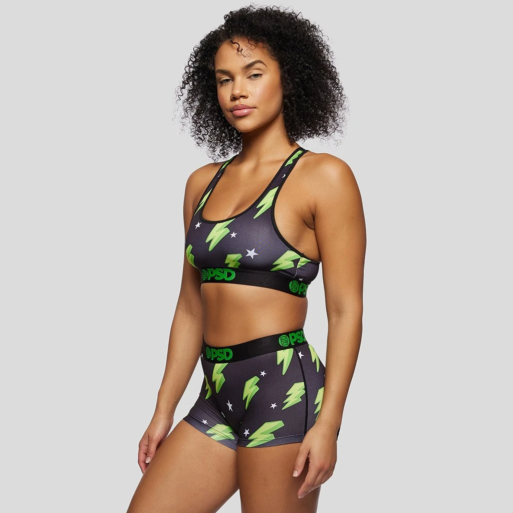 PSD Underwear Lightning Pop Lime Sports Bra 2 PSD Underwear Lightning Pop Lime Sports Bra