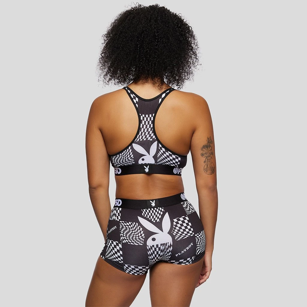 PSD Underwear Playboy - Warp Check Sports Bra 3 PSD Underwear Playboy - Warp Check Sports Bra