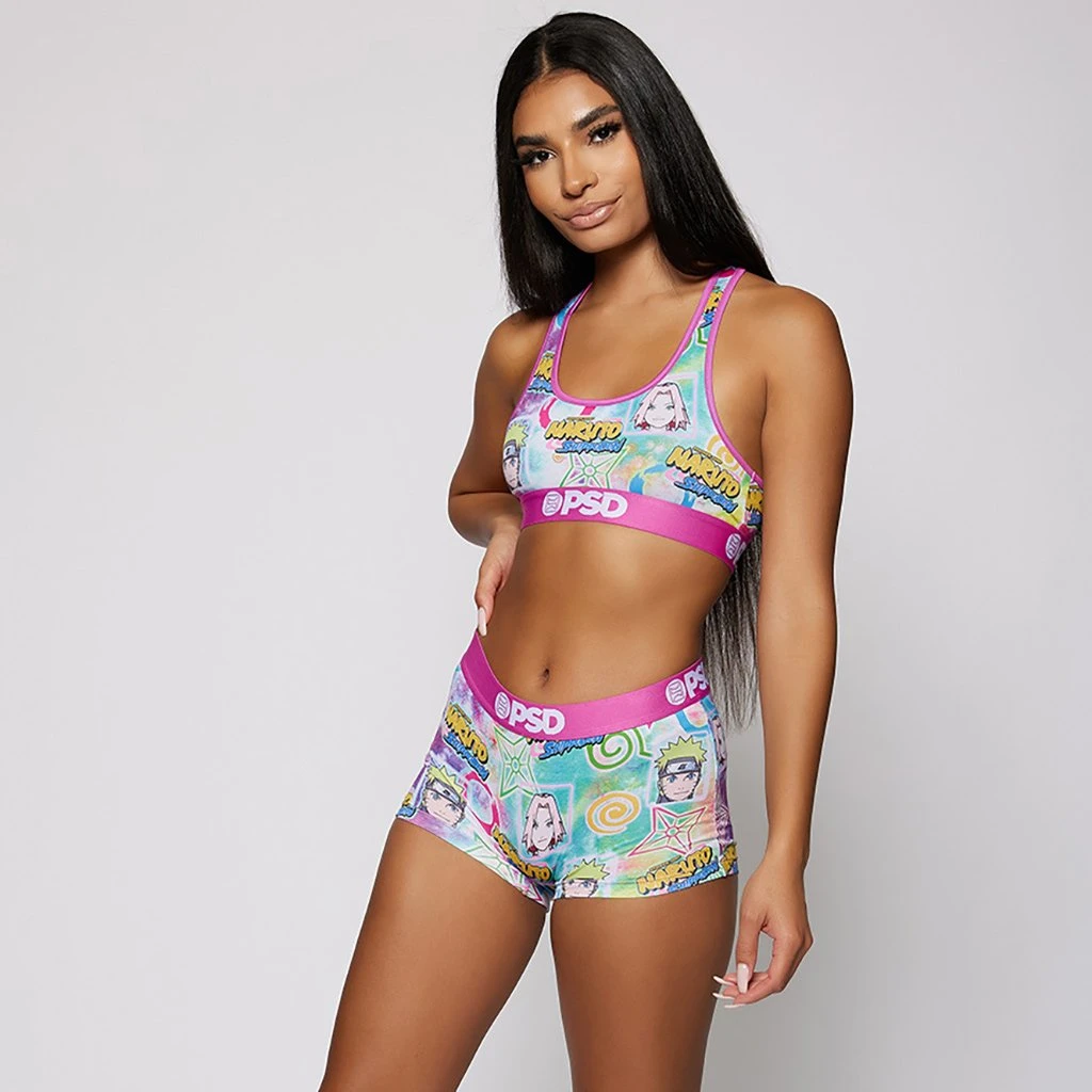 PSD Underwear Naruto - Tie Dye Icons Sports Bra 1 PSD Underwear Naruto - Tie Dye Icons Sports Bra