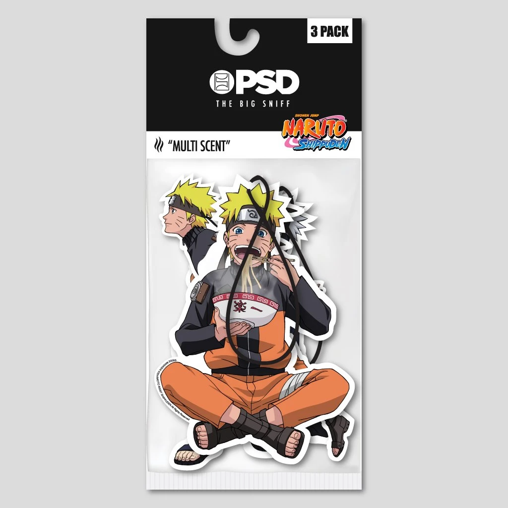 PSD Underwear Naruto Air Freshener 3-Pack 1 PSD Underwear Naruto Air Freshener 3-Pack