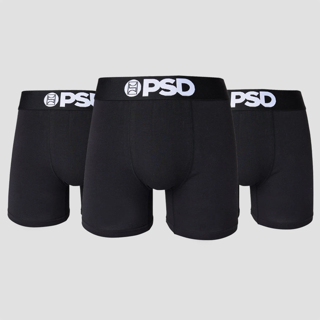 PSD Underwear Cotton 3-Pack 5" Mid - Black 1 PSD Underwear Cotton 3-Pack 5" Mid - Black
