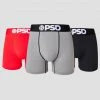 PSD Underwear CORE BASICS Cotton 3-Pack 5" Mid - Red/Grey/Black