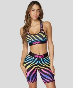 PSD Underwear Rainbow Zebra Biker Short