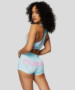 PSD Underwear Playboy - Bunny Y2K Teal Boy Short