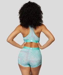 PSD Underwear Rich Bandana Teal Boy Short 2 PSD Underwear Rich Bandana Teal Boy Short