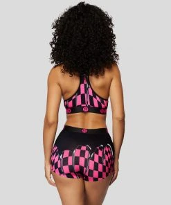 PSD Underwear Neon Pink Drip Check Boy Short 5 PSD Underwear Neon Pink Drip Check Boy Short