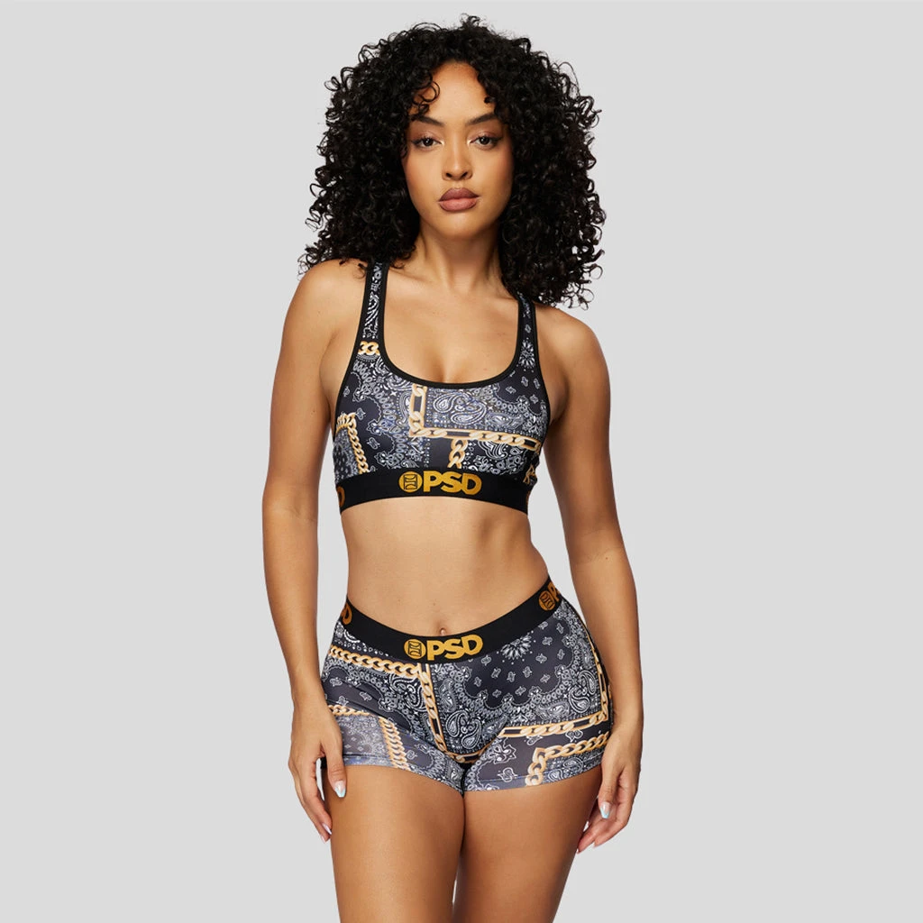 PSD Underwear Rich Bandana Black Boy Short 1 PSD Underwear Rich Bandana Black Boy Short