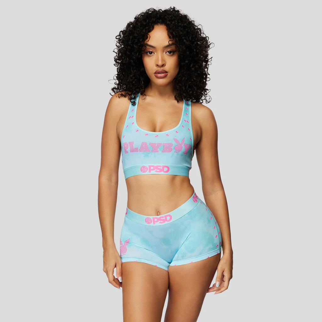 PSD Underwear Playboy - Bunny Y2K Teal Sports Bra PSD Underwear Playboy - Bunny Y2K Teal Sports Bra