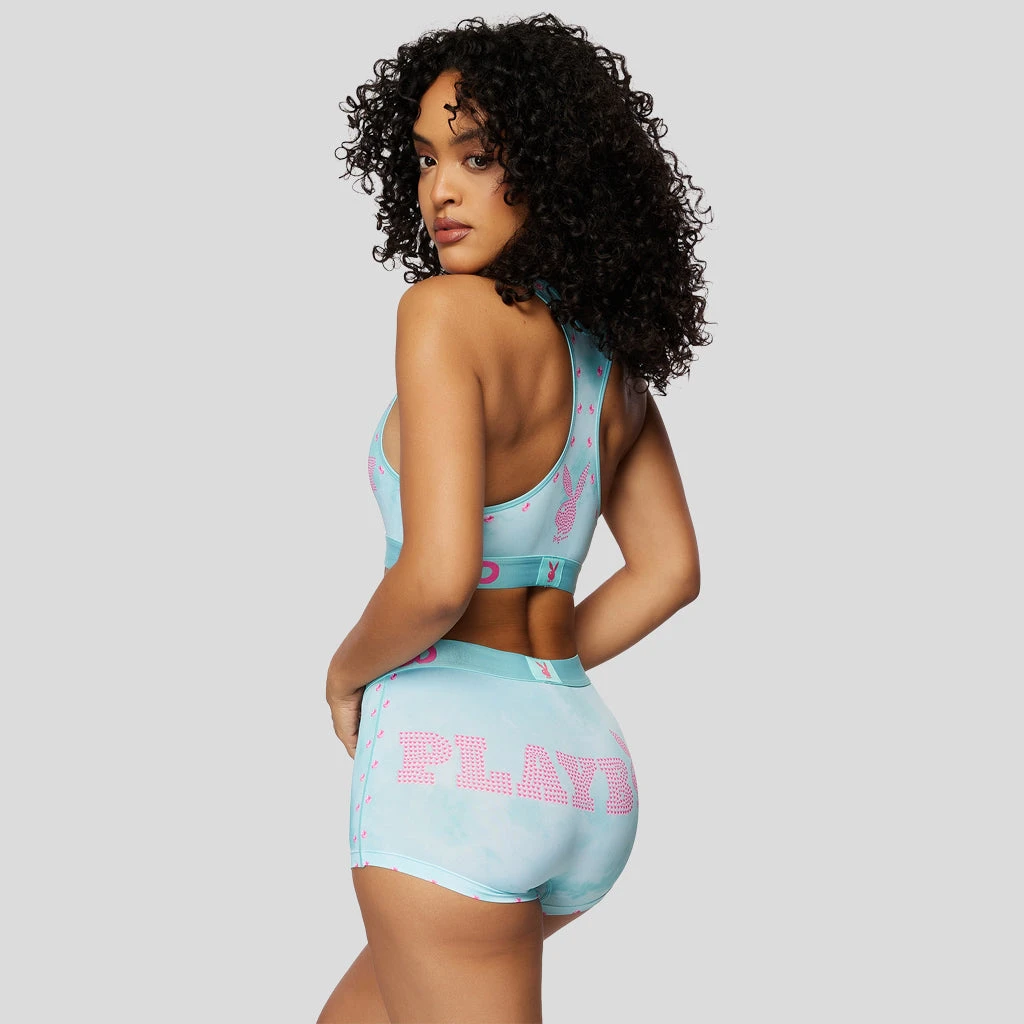 PSD Underwear Playboy - Bunny Y2K Teal Sports Bra PSD Underwear Playboy - Bunny Y2K Teal Sports Bra