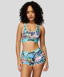 PSD Underwear Spongebob - Check Us Out Sports Bra