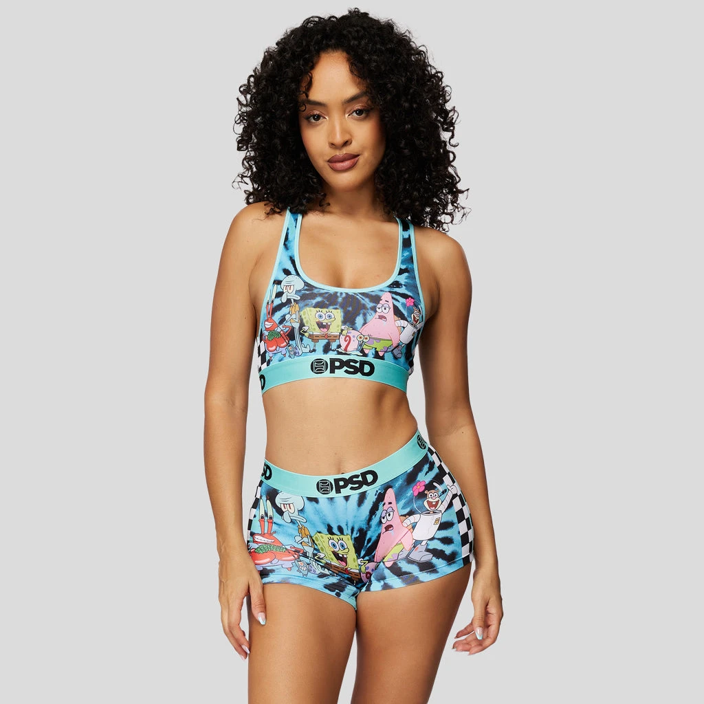 PSD Underwear Spongebob - Check Us Out Sports Bra PSD Underwear Spongebob - Check Us Out Sports Bra
