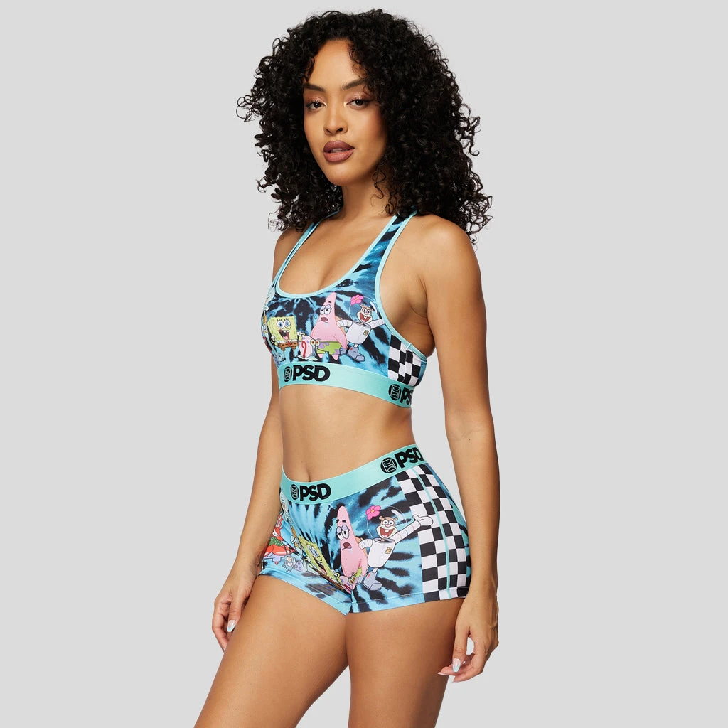 PSD Underwear Spongebob - Check Us Out Sports Bra PSD Underwear Spongebob - Check Us Out Sports Bra