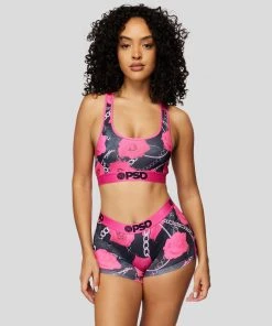 PSD Underwear Neon Pink Rose Sports Bra