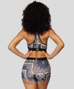 PSD Underwear Rich Bandana Black Sports Bra 5 PSD Underwear Rich Bandana Black Sports Bra