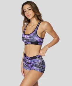 PSD Underwear NLE Choppa - Fresh Bandana Purple Sports Bra