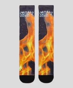 PSD Underwear Savage Flames Socks