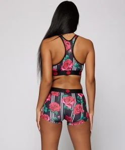 PSD Underwear Pin Stripe Roses Sports Bra 5 PSD Underwear Pin Stripe Roses Sports Bra