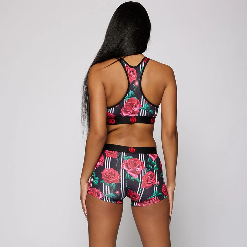 PSD Underwear Pin Stripe Roses Sports Bra 3 PSD Underwear Pin Stripe Roses Sports Bra