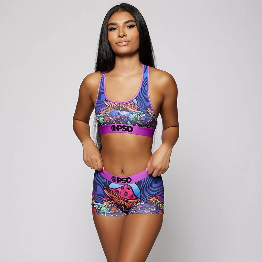 PSD Underwear Magic Shrooms Sports Bra 1 PSD Underwear Magic Shrooms Sports Bra
