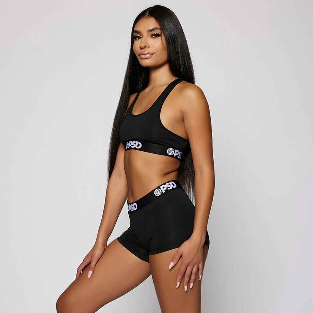 PSD Underwear Solids Boy Short - Black PSD Underwear Solids Boy Short - Black