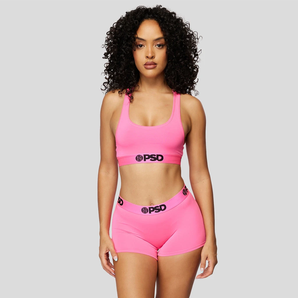 PSD Underwear Solids Boy Short - Pink 1 PSD Underwear Solids Boy Short - Pink