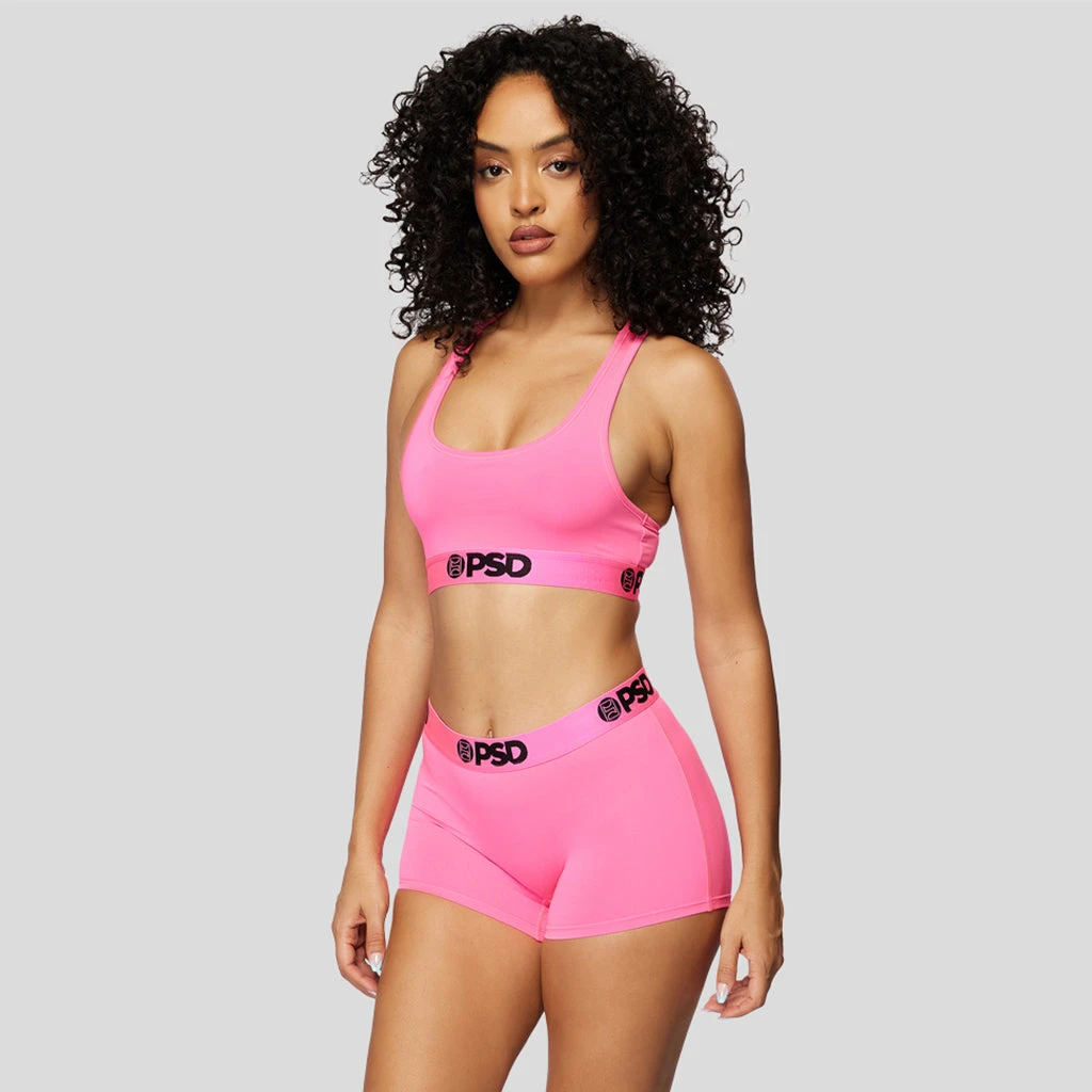 PSD Underwear Solids Boy Short - Pink 2 PSD Underwear Solids Boy Short - Pink