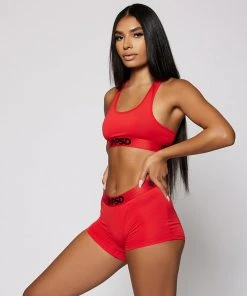 PSD Underwear Solids Boy Short - Red