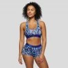 PSD Underwear Spliced Skins Blue Sports Bra