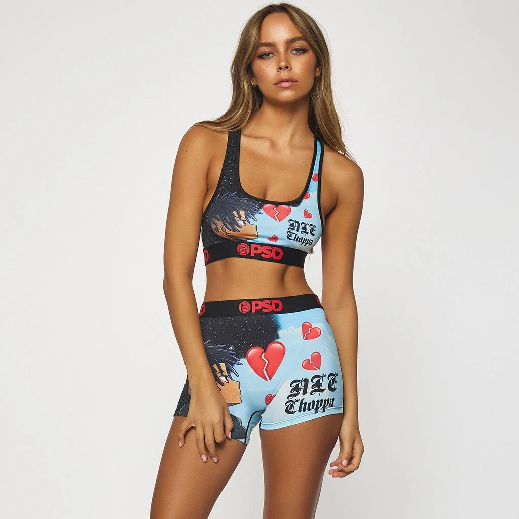 PSD Underwear NLE Choppa - Broken Hearts Sports Bra PSD Underwear NLE Choppa - Broken Hearts Sports Bra