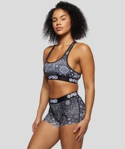 PSD Underwear Hype Black Bandana Sports Bra