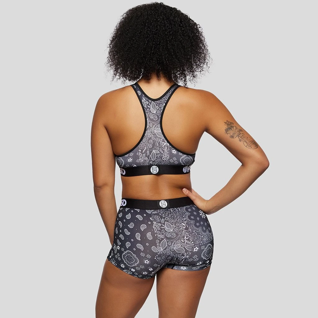 PSD Underwear Hype Black Bandana Sports Bra 3 PSD Underwear Hype Black Bandana Sports Bra