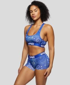 PSD Underwear Hype Blue Bandana Sports Bra