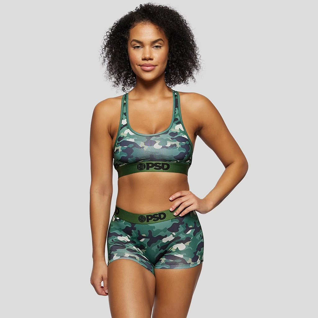 PSD Underwear Green Camo Sports Bra 2 PSD Underwear Green Camo Sports Bra