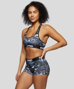 PSD Underwear Black Camo Sports Bra