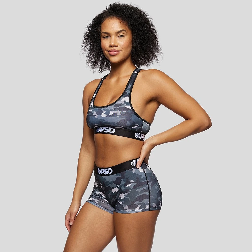 PSD Underwear Black Camo Sports Bra 1 PSD Underwear Black Camo Sports Bra