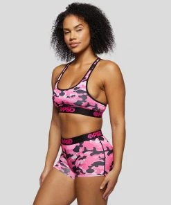 PSD Underwear Pink Camo Sports Bra