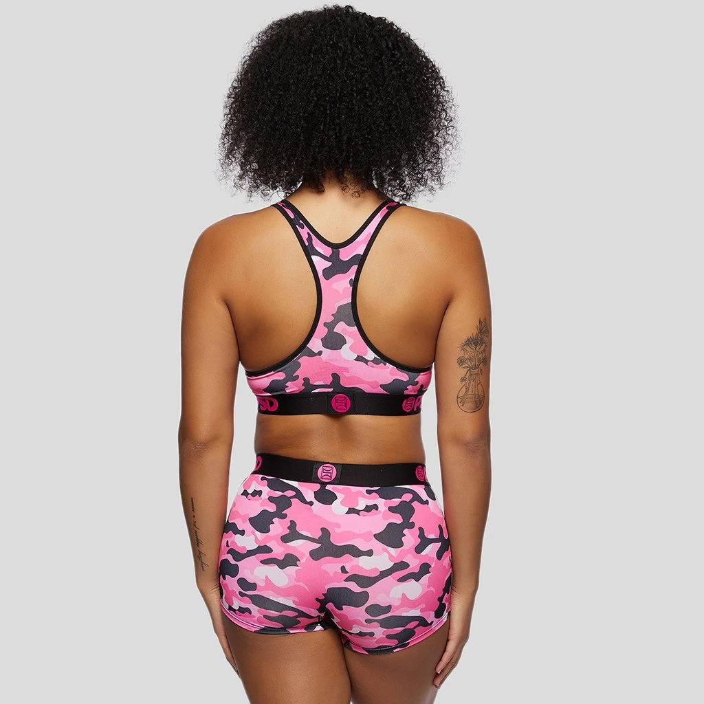 PSD Underwear Pink Camo Sports Bra PSD Underwear Pink Camo Sports Bra