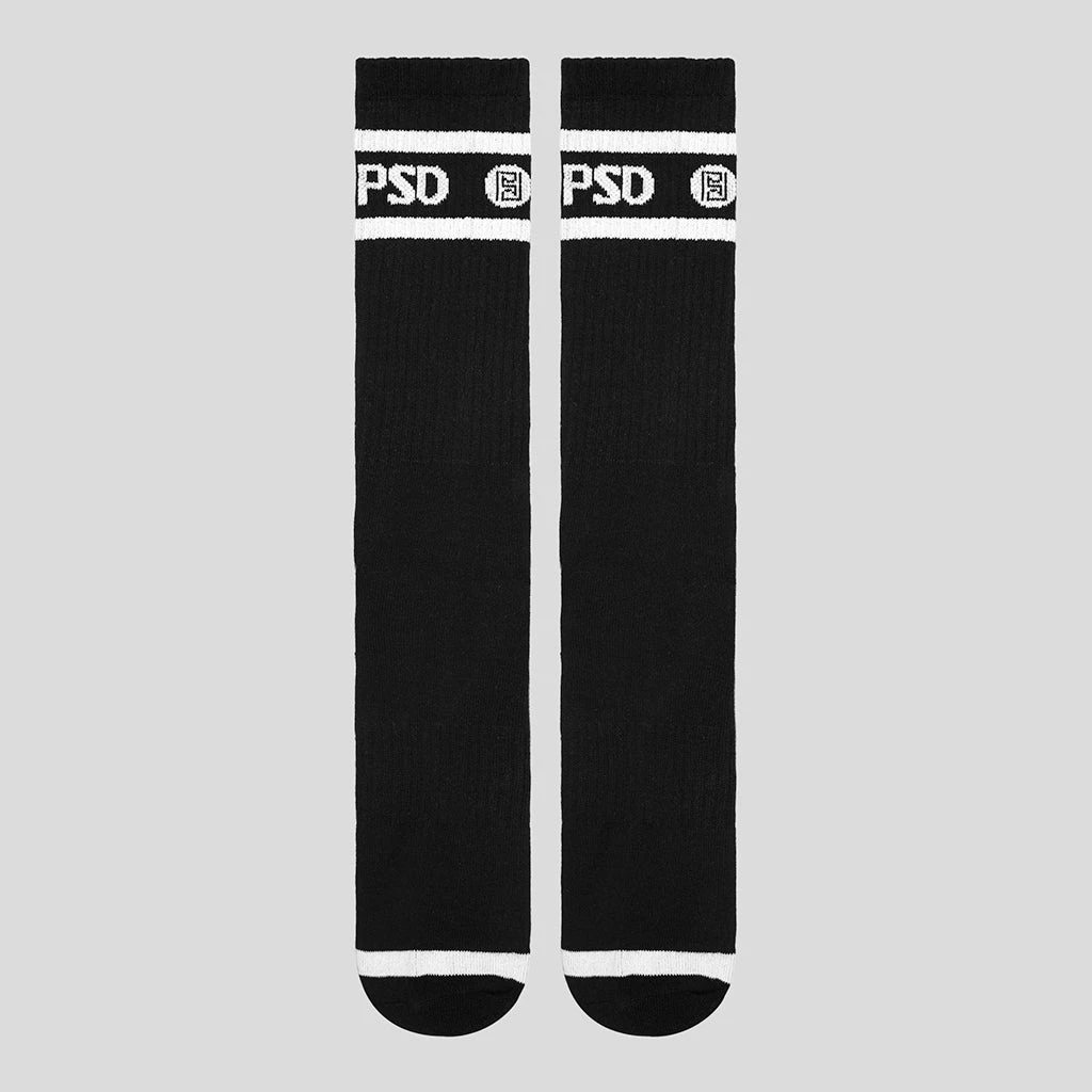 PSD Underwear Crew Socks 3-Pack Black 2 PSD Underwear Crew Socks 3-Pack Black