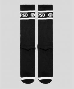 PSD Underwear Crew Socks 3-Pack Black 6 PSD Underwear Crew Socks 3-Pack Black