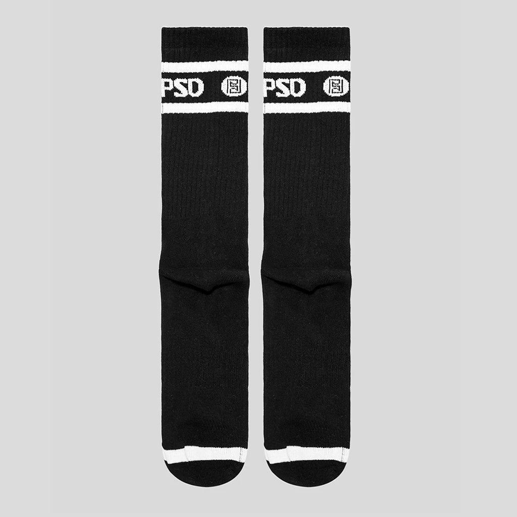 PSD Underwear Crew Socks 3-Pack Black 3 PSD Underwear Crew Socks 3-Pack Black