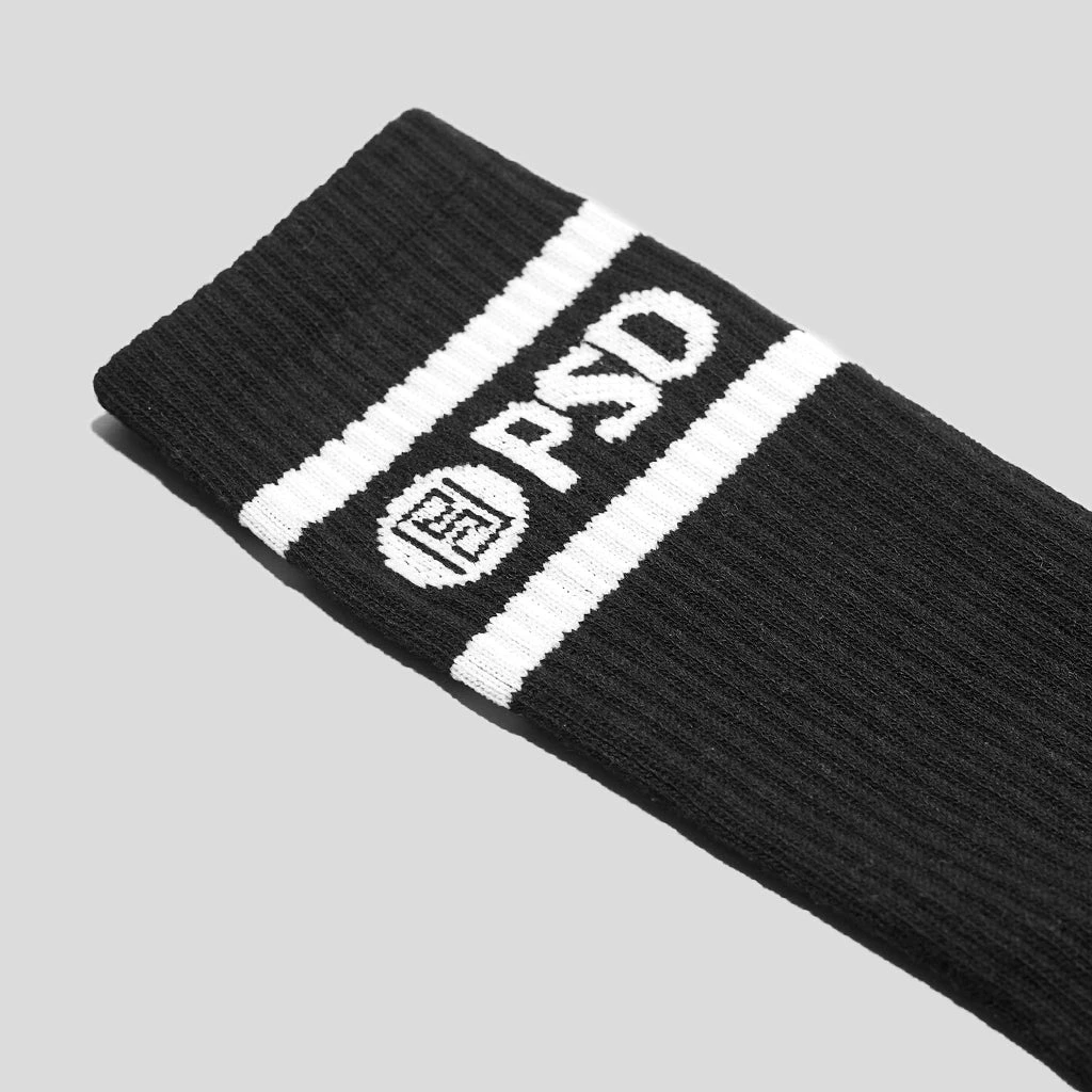 PSD Underwear Crew Socks 3-Pack Black 4 PSD Underwear Crew Socks 3-Pack Black
