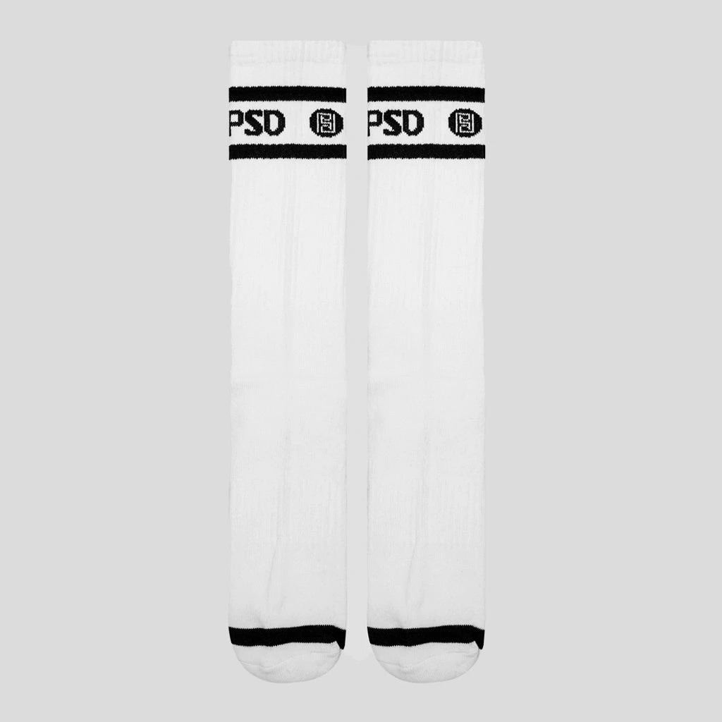 PSD Underwear Crew Socks 3-Pack White 2 PSD Underwear Crew Socks 3-Pack White