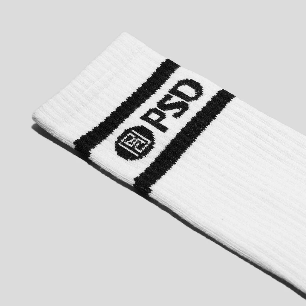 PSD Underwear Crew Socks 3-Pack White 4 PSD Underwear Crew Socks 3-Pack White