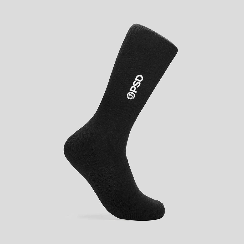 PSD Underwear Crew Socks 3-Pack Black CORE BASICS PSD Underwear Crew Socks 3-Pack Black CORE BASICS