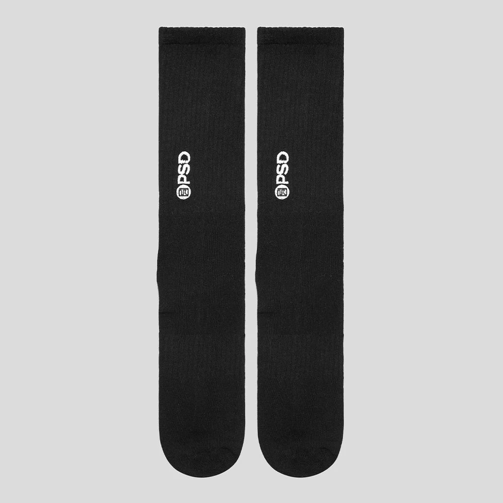 PSD Underwear Crew Socks 3-Pack Black CORE BASICS PSD Underwear Crew Socks 3-Pack Black CORE BASICS